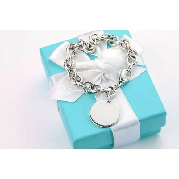 Tiffany & Co. Return to Tiffany Sterling Silver Round Circle Charm Bracelet - Picture 6 of 6